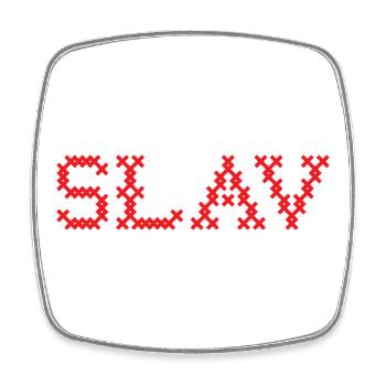 SLAV Slavic Folk Slawisch - Viereckiger Kühlschrankmagnet - Weiß - Vorne
