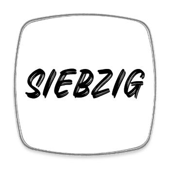70 - Siebzig - 70. Geburtstag - Viereckiger Kühlschrankmagnet - Weiß - Vorne