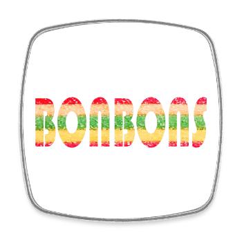 Sweets - Square fridge magnet - white - Front