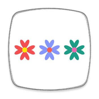 BLUME. BLUME. NATUR. ÖKOLOGIE. GLÜCK. ZEN - Viereckiger Kühlschrankmagnet - Weiß - Vorne