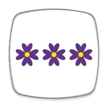 BLUME. NATUR. ÖKOLOGIE. JAHRESTAG. FEST - Viereckiger Kühlschrankmagnet - Weiß - Vorne