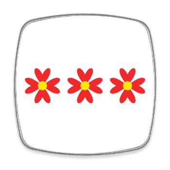 BLUME. BLUME. NATUR. ÖKOLOGIE. JAHRESTAG - Viereckiger Kühlschrankmagnet - Weiß - Vorne