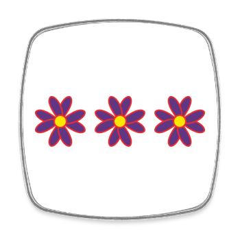 BLUME. BLUME. NATUR. ÖKOLOGIE. GLÜCK. ZEN - Viereckiger Kühlschrankmagnet - Weiß - Vorne