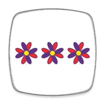 BLUME. BLUME. NATUR. ÖKOLOGIE. GLÜCK. ZEN - Viereckiger Kühlschrankmagnet - Weiß - Vorne