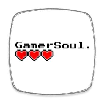 Gamer Soul - Viereckiger Kühlschrankmagnet - Weiß - Vorne