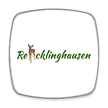 Re cklinghausen mit Reh - Viereckiger Kühlschrankmagnet - Weiß - Vorne
