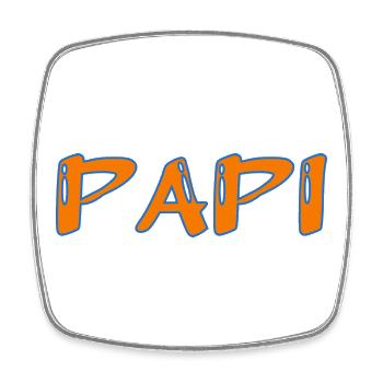 PAPI. PAPA. FÊTE DES PÈRES. BONNE FÊTE PAPA - Magnet carré - blanc - Devant