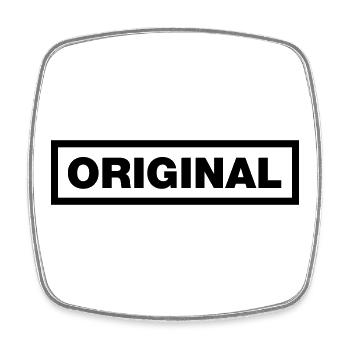 Das echte Original - Viereckiger Kühlschrankmagnet - Weiß - Vorne