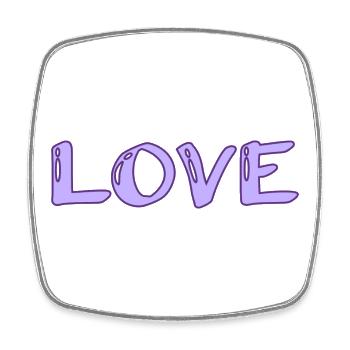 SAINT VALENTINE. bachelorette party. I LOVE YOU. I LOVE YOU. LOVE - Square fridge magnet - white - Front