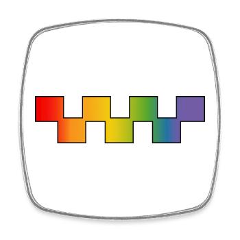 Regenbogen LGBTQIA Blocks | LGBT lgbtqi queer - Viereckiger Kühlschrankmagnet - Weiß - Vorne