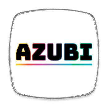 Design Azubi bunt - Viereckiger Kühlschrankmagnet - Weiß - Vorne