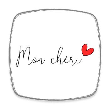NOËL. ANNEE. ANNIVERSAIRE. RETRAITE. PAPA. MAMAM. - Magnet carré - blanc - Devant
