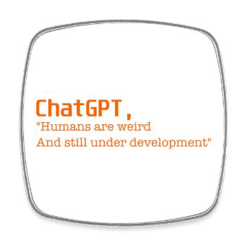 Humans are weird - Square fridge magnet - white - Front
