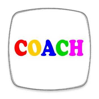 Coach - Square fridge magnet - white - Front