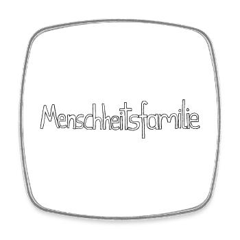 Menschheitsfamilie - Viereckiger Kühlschrankmagnet - Weiß - Vorne