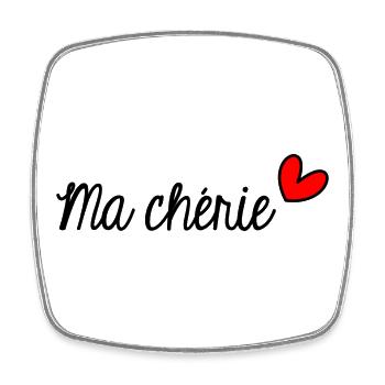 HERZ. HERZ. VALENTINSTAG. LIEBE. LIEBE. PAAR. - Viereckiger Kühlschrankmagnet - Weiß - Vorne
