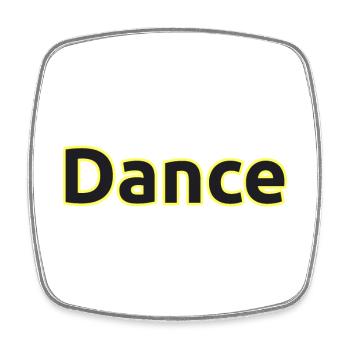Dance - Viereckiger Kühlschrankmagnet - Weiß - Vorne