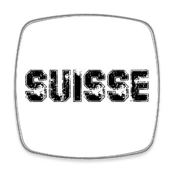 SUISSE. HUMOUR. PAYS - Magnet carré - blanc - Devant