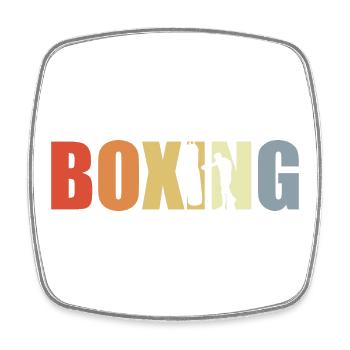 Boxing Vintage Look - Square fridge magnet - white - Front