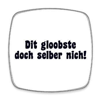 Berlin Saying Dialect Retro - Square fridge magnet - white - Front