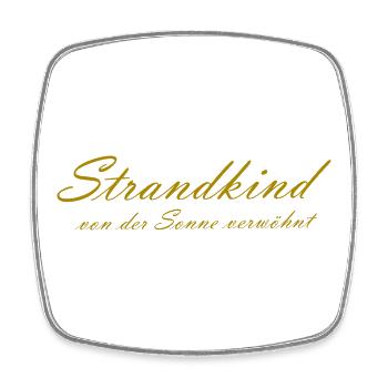 Strandkind von der Sonne verwöhnt - Viereckiger Kühlschrankmagnet - Weiß - Vorne