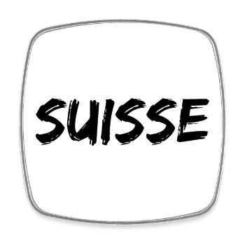 SCHWEIZ. LAND. GENF. HUMOR. FLAGGE. GENF. - Viereckiger Kühlschrankmagnet - Weiß - Vorne