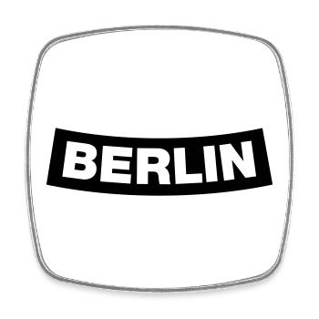Berlin Chapter Element (JGA MC-Rocker-Design) - Viereckiger Kühlschrankmagnet - Weiß - Vorne