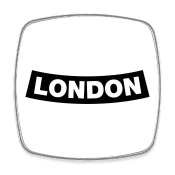 London Chapter Element (Bachelor Party MC Rocker Design) - Square fridge magnet - white - Front