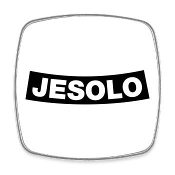 Jesolo Chapter Element 1C (JGA MC-Rocker-Style) - Viereckiger Kühlschrankmagnet - Weiß - Vorne