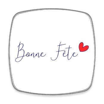 DAD. FATHER'S DAY. HAPPY FATHER'S DAY. HAPPY BIRTHDAY. - Square fridge magnet - white - Front