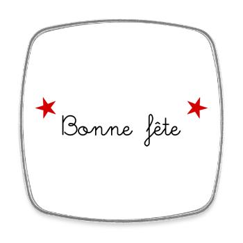 DAD. FATHER'S DAY. HAPPY FATHER'S DAY. HAPPY BIRTHDAY. - Square fridge magnet - white - Front