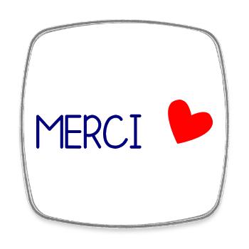 MAÎTRESSE. MAITRE. MERCI. MERCI MAÎTRESSE. MAITRES - Magnet carré - blanc - Devant