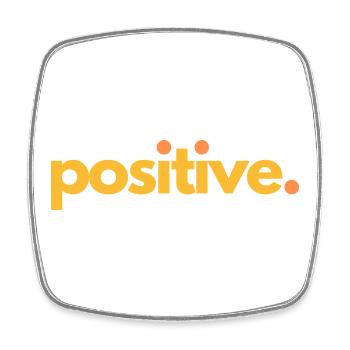 positif.04 - Magnet carré - blanc - Devant