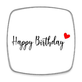 ALLES GUTE ZUM GEBURTSTAG. ALLES GUTE ZUM GEBURTSTAG. JAHRESTAG. - Viereckiger Kühlschrankmagnet - Weiß - Vorne