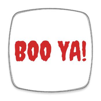 Vibrant Halloween Boo Yell Illustration - Square fridge magnet - white - Front