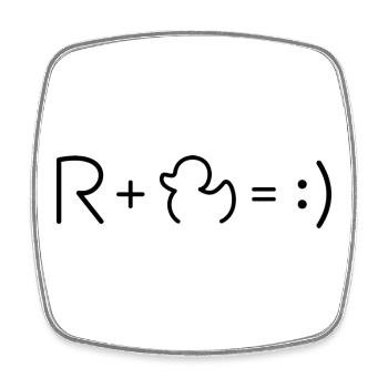 R + Ente = Rente = Glücks-Formel, Gleichung - Viereckiger Kühlschrankmagnet - Weiß - Vorne