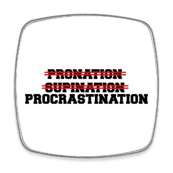 Procrastination - Magnet carré - blanc - Devant