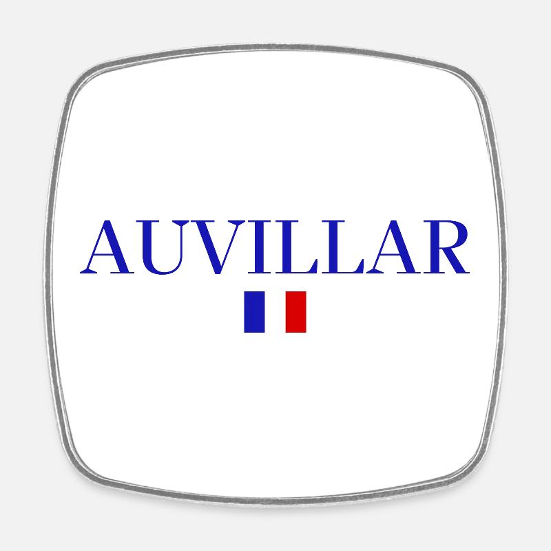AUVILLAR - Conception du drapeau français. - Magnet carré - blanc