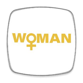 WOMAN - Viereckiger Kühlschrankmagnet - Weiß - Vorne
