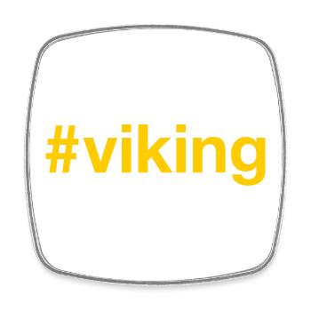 VIKING Hashtag - Viereckiger Kühlschrankmagnet - Weiß - Vorne