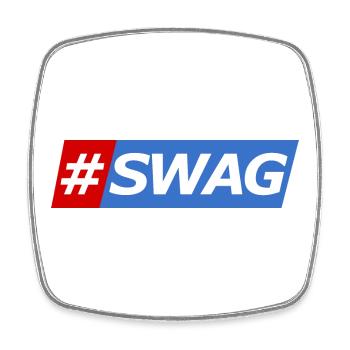 SWAG Block Colors Hashtag - Square fridge magnet - white - Front