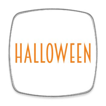 HALLOWEEN - Viereckiger Kühlschrankmagnet - Weiß - Vorne