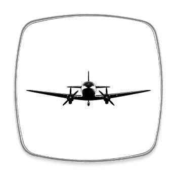 Drawing Jet Aircraft - Square fridge magnet - white - Front