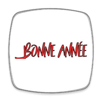 HAPPY NEW YEAR. NEW YEAR'S EVE. NEW YEAR - Square fridge magnet - white - Front