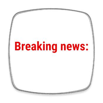 Breaking news: I don't care White - Square fridge magnet - white - Front