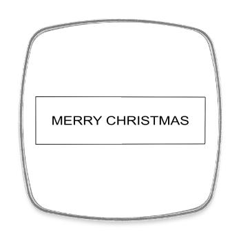 MERRY CHRISTMAS - Viereckiger Kühlschrankmagnet - Weiß - Vorne