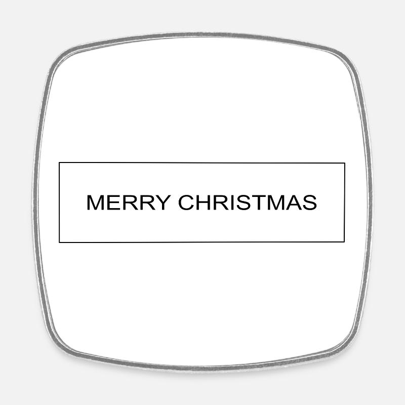 MERRY CHRISTMAS - Square fridge magnet - white
