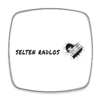 selten radlos fahrrad spruch geschenk reifenspur - Viereckiger Kühlschrankmagnet - Weiß - Vorne