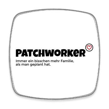 Patchworker - Viereckiger Kühlschrankmagnet - Weiß - Vorne