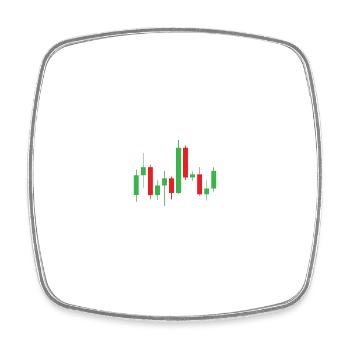 Herzschlag der Börse EKG-Aktien Forex-Handel - Viereckiger Kühlschrankmagnet - Weiß - Vorne